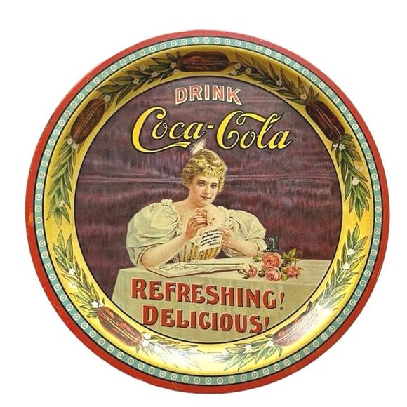 Vintage Coca Cola Tray, 75th Anniversary Coca Cola, Commemorative Plate, Retro - Picture 8 of 8
